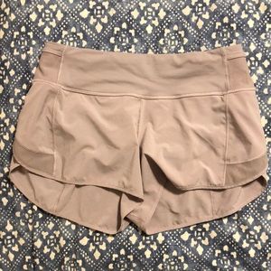 Lululemon Mesh Over Miles muave shorts size 6